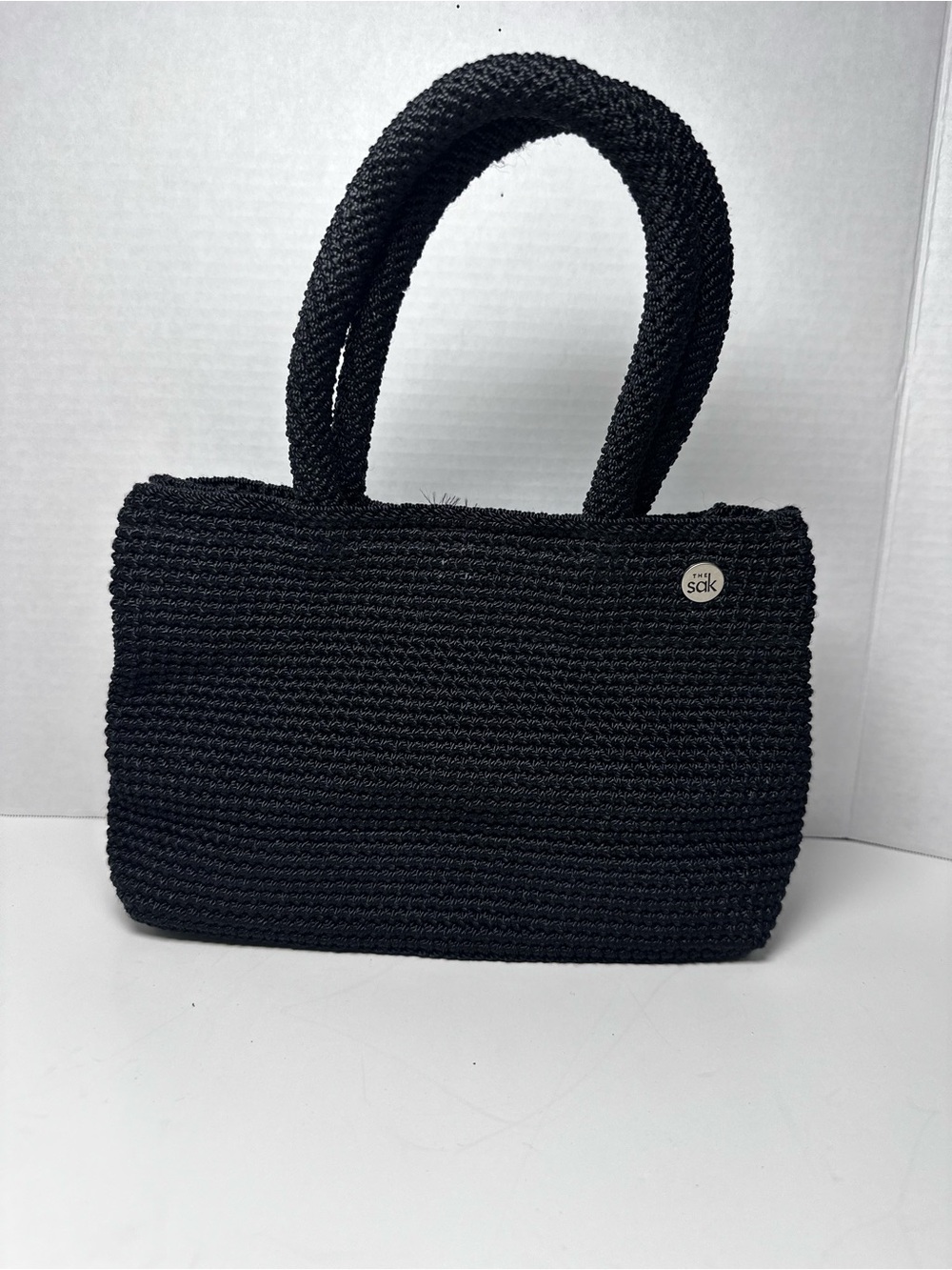 The Sak Black Crochet Tote